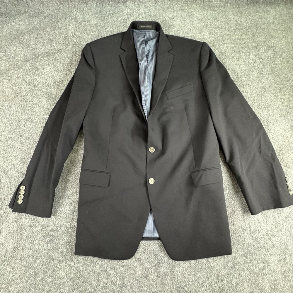 Calvin Klein Blazer Men 44L‎ Navy Classic Minimalist Preppy Office Business Work